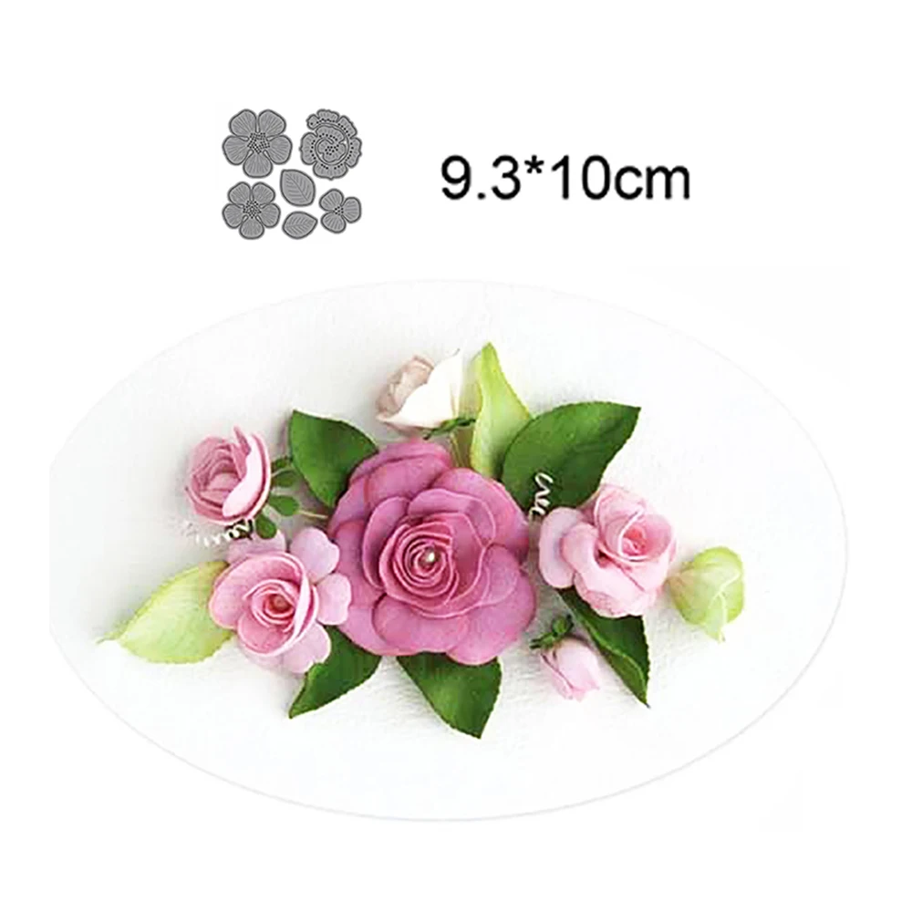 

5pcs/set Flowers Leaves 2022 New Arrival Metal Cutting Die Decorative Scrapbooking Album Knife DIY Handmade Card Punch Embossing