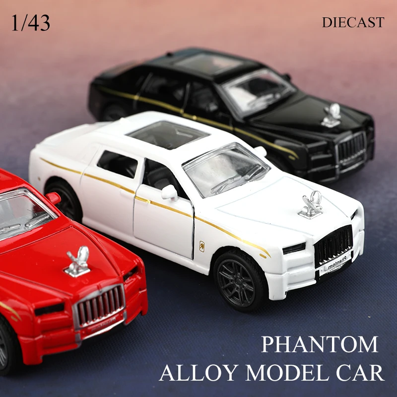Фото (мешок) 1:43 Rolls-Royce Phantom, модель автомобиля из сплава, имитация автомобиля, детский легкосплавный автомобиль, игрушечная модель для мальчиков, украшения автомобиля №1