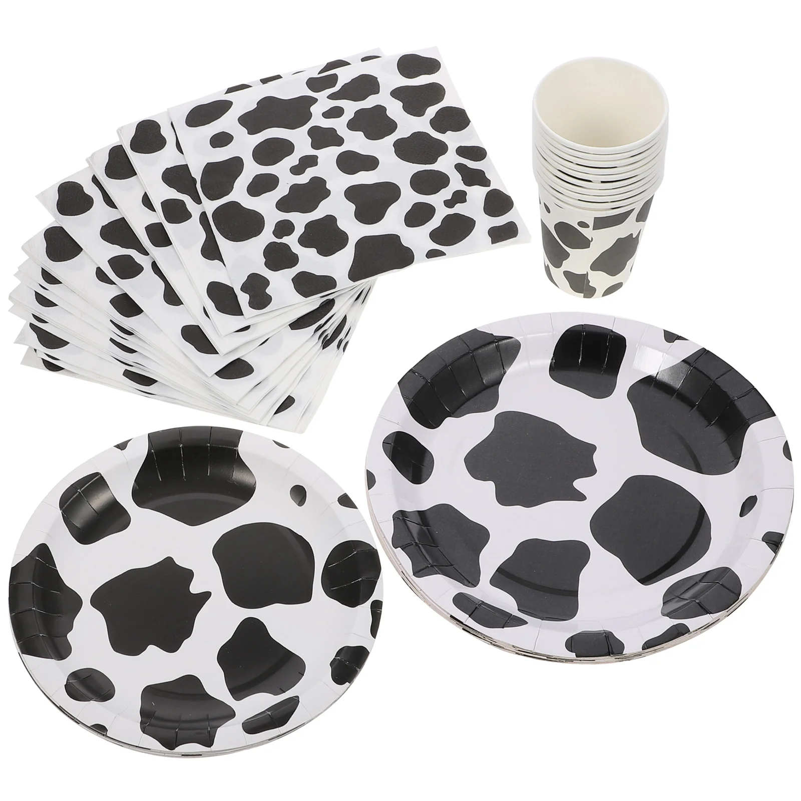 Столовые приборы орнамент корова тарелка праздничные тарелки бумажные