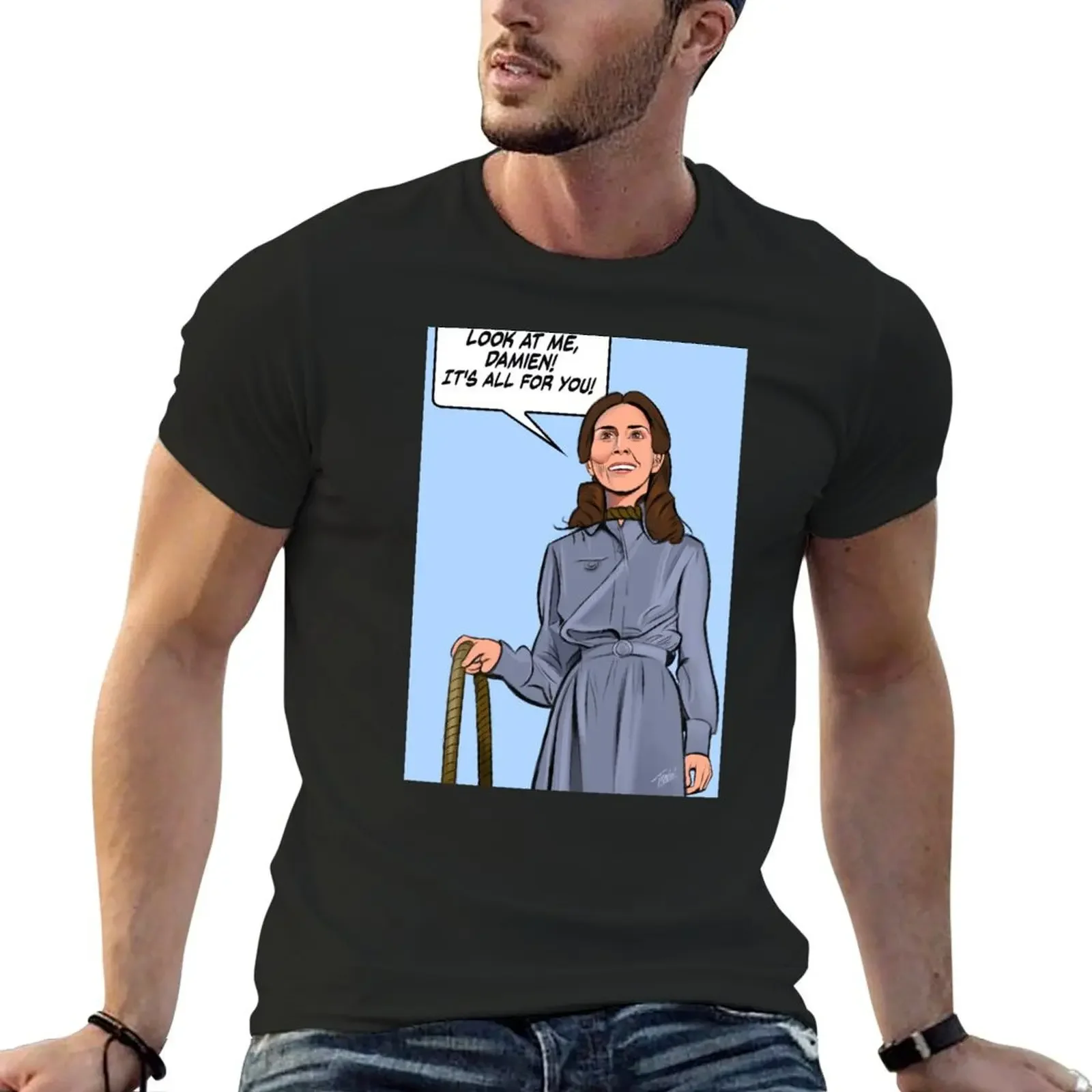 It's All For You Damien! T-Shirt customizeds anime figures heavy weight t shirts for men