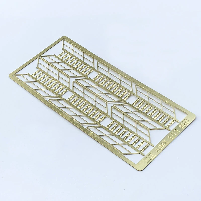 1Set Simulated Model Ship Etching Ladder 1:72 1:100 1:150 1:200 Brass Etched Sheet Micro Stairs for Remote Control Boat Assembly