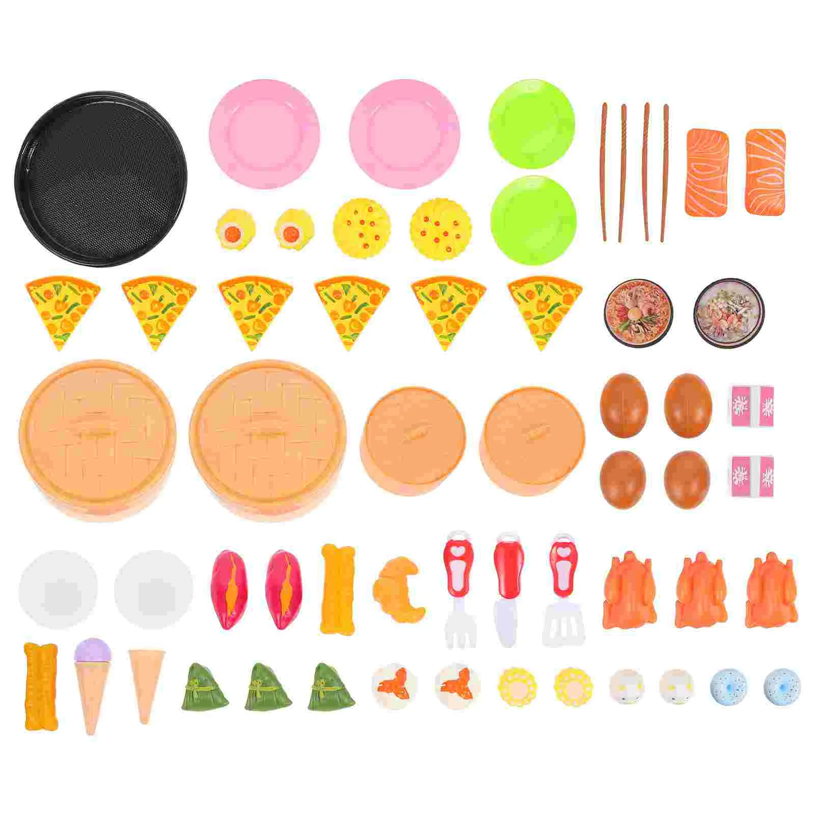 

1 Set Dim Sum Steamer Cooking Bao Buns Food Steamed Pretend Play Toys