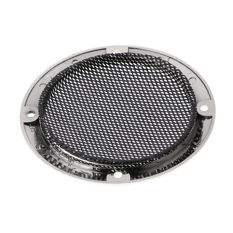 

2 Pcs 3" inch Black Speaker Cover Decorative Circle Metal Mesh Grille 85DF
