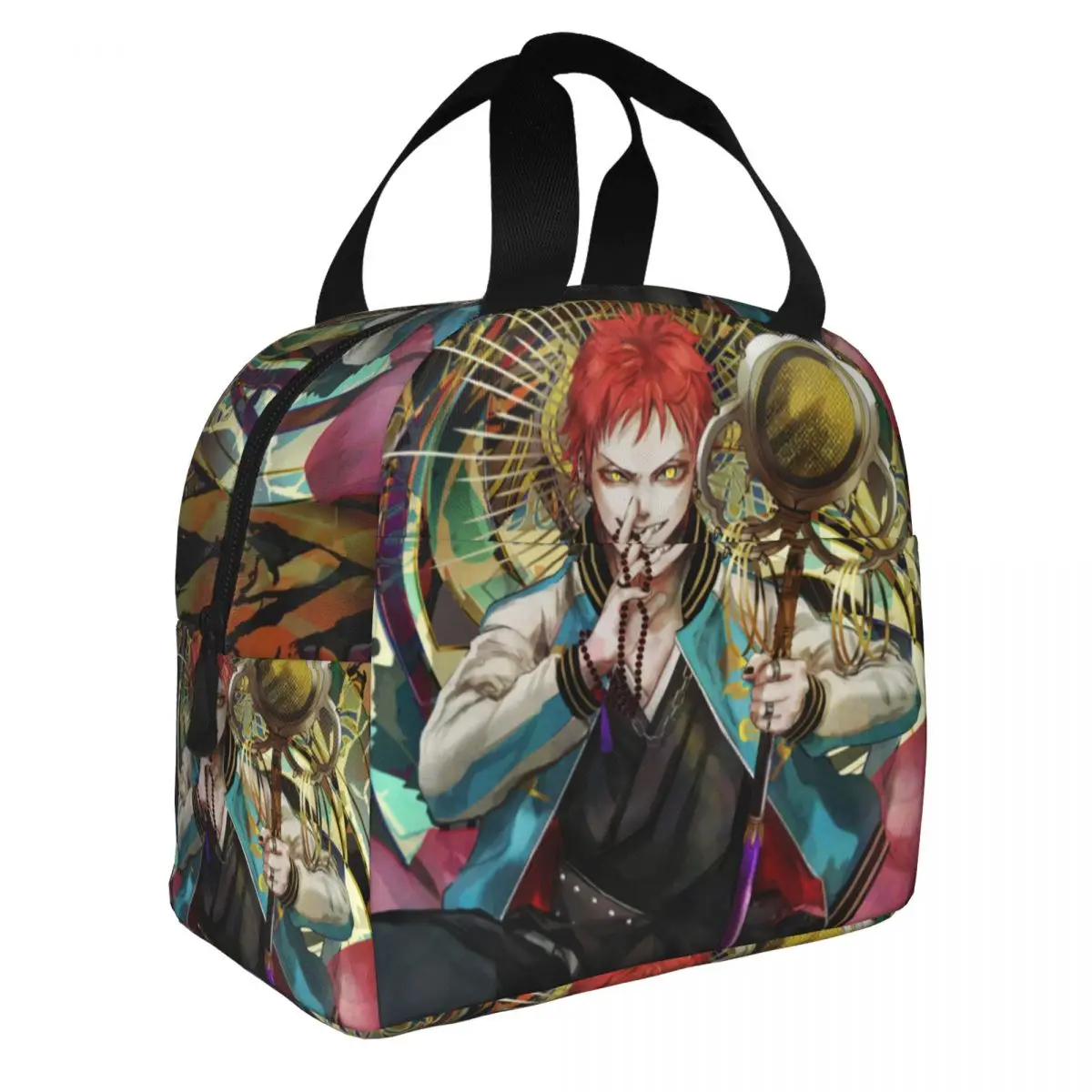Kuko Harai Hypnosis Mic Lunch Bento Bags Portable Aluminum Foil thickened Thermal Cloth Lunch Bag for Women Men Boy