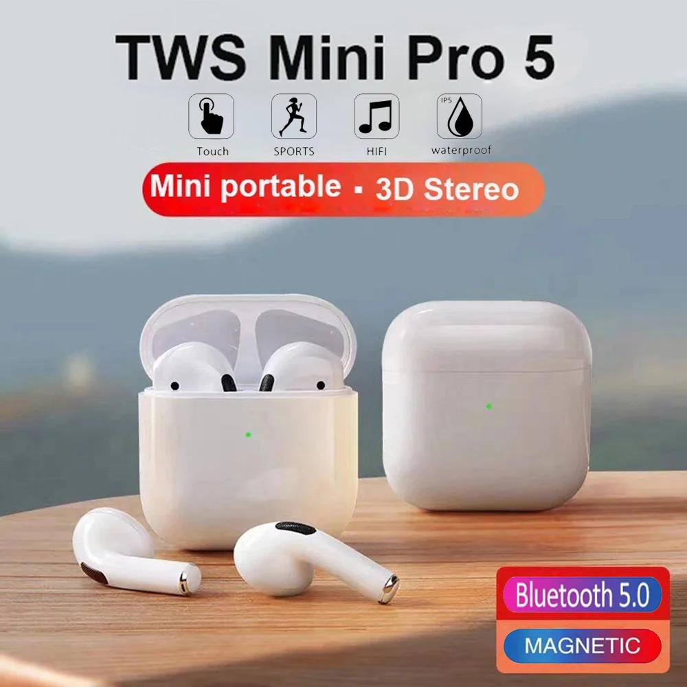 

PRO5 TWS Mini Bluetooth Earphones Wireless Earbuds In-Ear Stereo Hands-Free Call Headset Auriculares PK PRO 4 Fone De Ouvid