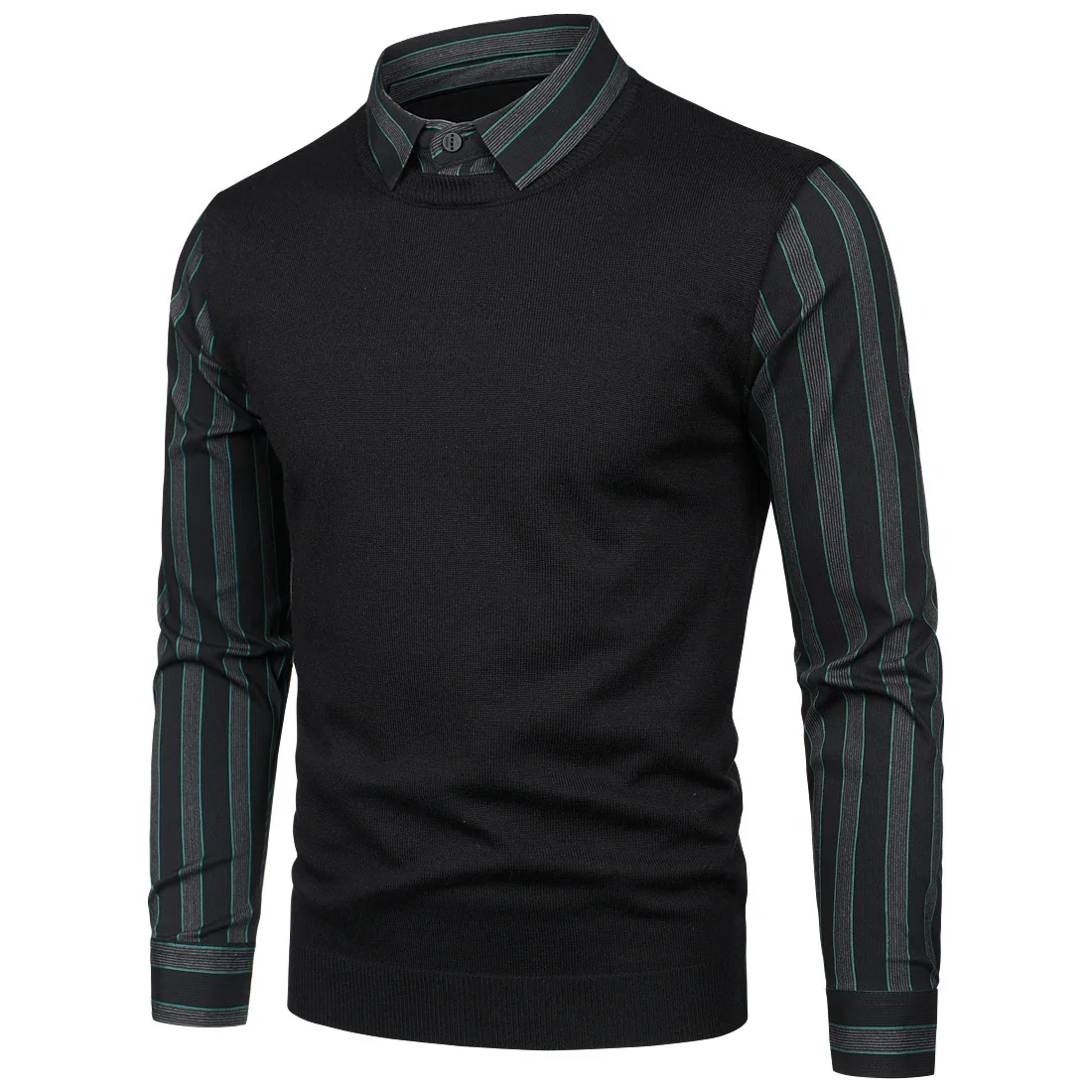 Новинка 2022 Осенний облегающий мужской Молодежный вязаный свитер с имитацией