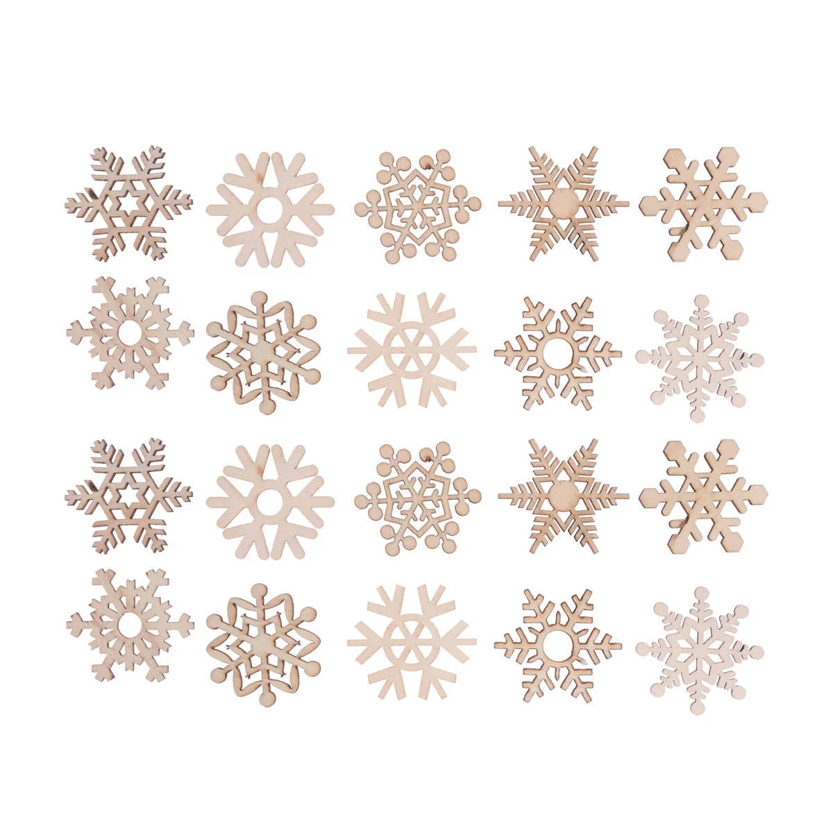 

Christmas Wooden Wood Ornaments Snowflake Unfinished Cutouts Hanging Snowflakes Tree Crafts Diy Slices Embellishments Tags