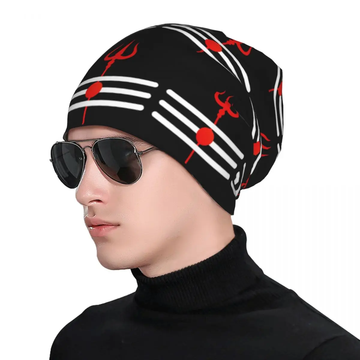 Шива Индуистский Бог Индия Линам Тришул Теплая вязаная шапка Капот Шапка Осень