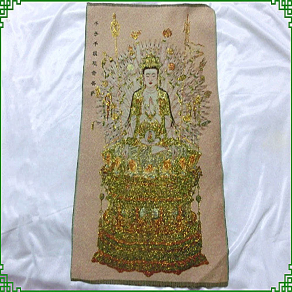 

Thousand hands and thousand eyes Guanyin religious Buddha Thangka embroidery crafts collection