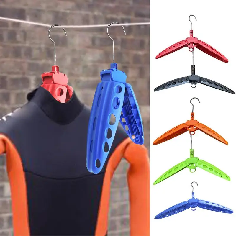 

Travel Wetsuit Hanger Fast Dry Suit Hanger Folding Vented Hanger Jumpsuit Surfing Diving Wet Suit Hangers Freediving Suit Hanger