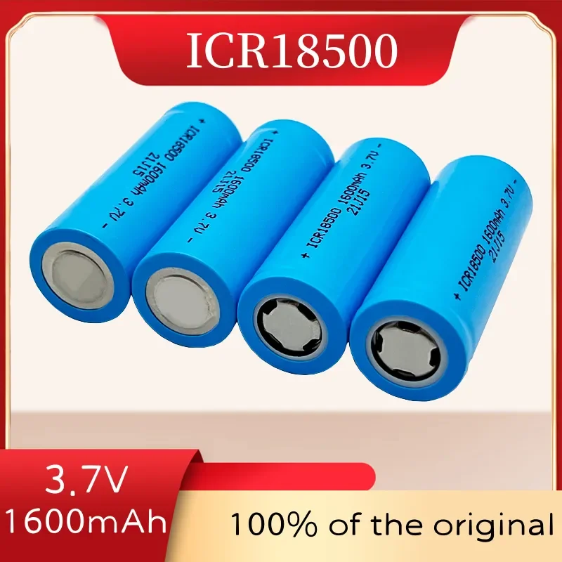 

18500 battery 3.7V 1600mAh rechargeable lithium ion battery,3.7V For strong light flashlight anti-light special lithium battery