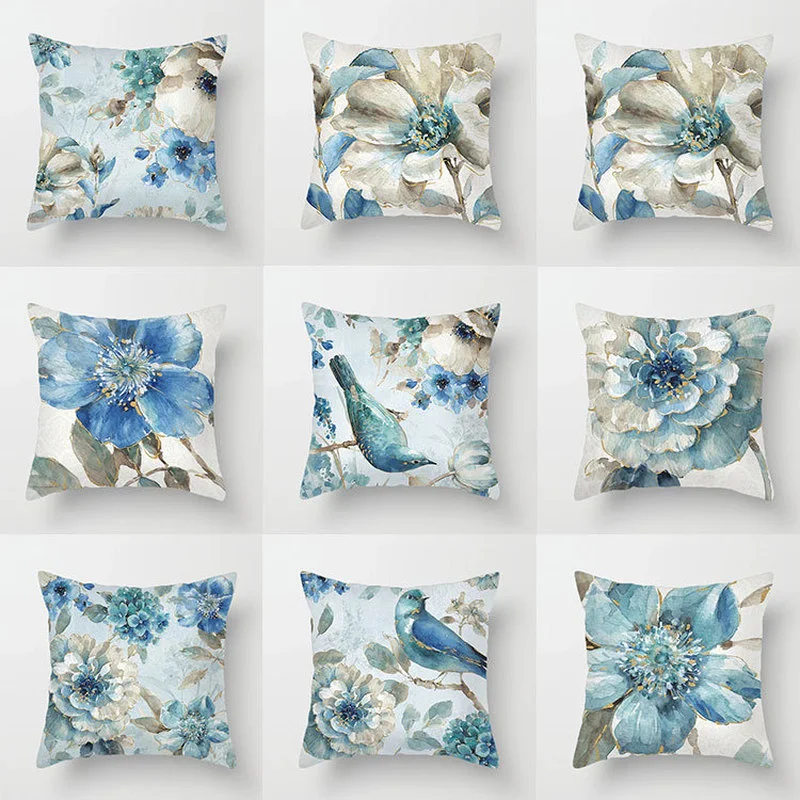 

Симпатичная Подушка с цветами, наволочка, скамейка, подушка, домашний декор, съемная и моющаяся подушка для дома, офиса, дивана, автомобиля, н...