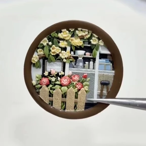 Огненная печать многослойная резьба Милая Фея Морская звезда Бегония