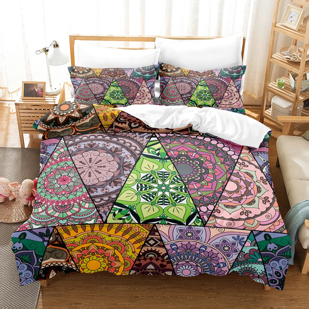 

Богемный красочный набор детской постельного белья 2/3 шт. постельное белье Королевский размер пододеяльники с наволочкой домашний текстиль