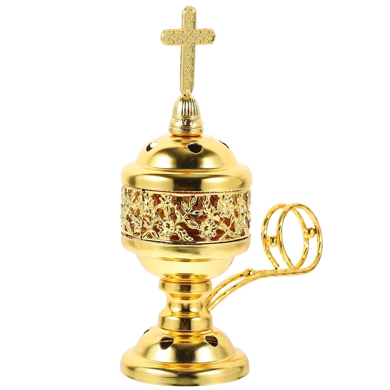 

Table Top Decor Censer Burner Home Dining Desktop Ornament Holder Small Iron Cone Office