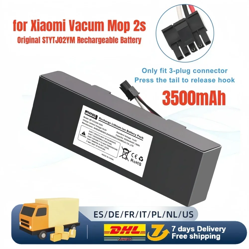 Сменный аккумулятор Mi Robot Vacuum-Mop 2S STYTJ02YM 6800 мАч 14 4 В для пылесоса Xiaomi Mijia LDS Conga 3290 3390