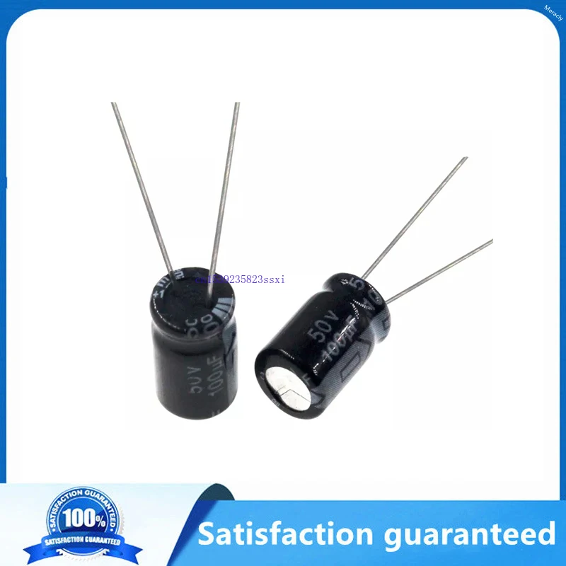

50 шт., алюминиевый электролитический конденсатор, 100 мкФ, 50 в, 6 х11 мм, радиальный 50 в, 100 мкФ, высокая частота и низкое сопротивление
