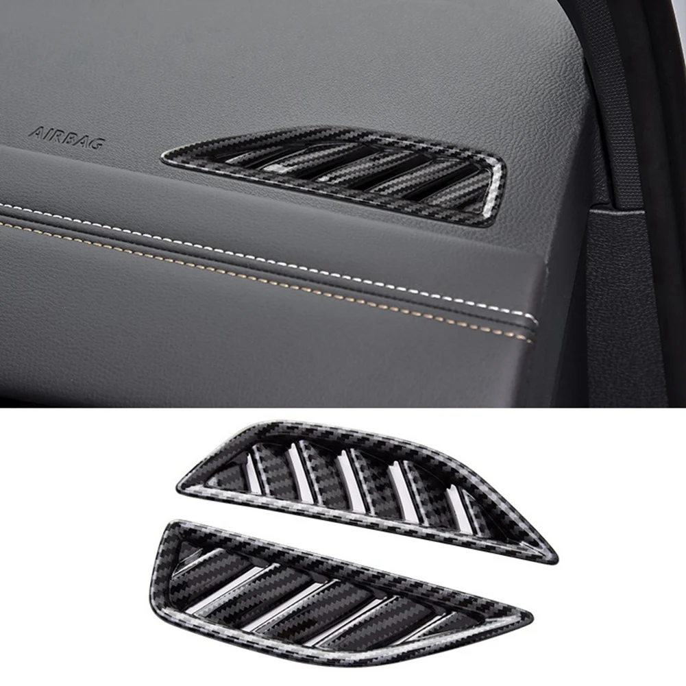 

For ID.4X ID.4 ID4 2021 2022 Carbon Fiber Car Dashboard Air Condition Outlet Vent Cover Trim Frame Sticker Accessories