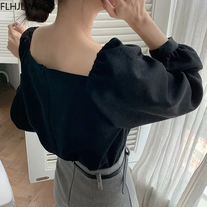 Осень Зима Новый Корейский Дизайн Шикарные Хлопковые Топы Женская Мода Офис Леди