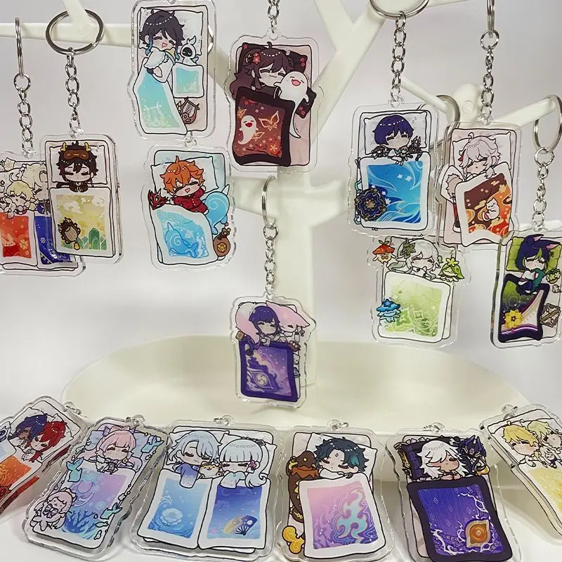 

Genshin Impact Klee Aether Kamizato Ayato Xiao Scaramouche Cute Cartoon Keychain Pendant Kawaii Toy Periphery Kid Christmas Gift