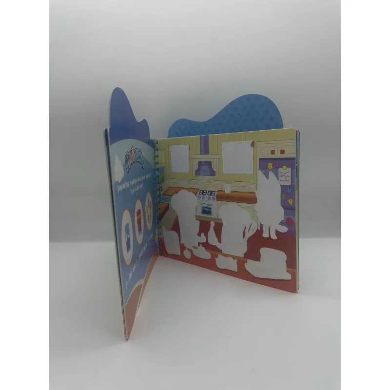 Фото Книга для рисования и раскрашивания Bluey в стиле аниме, красочная книга для скетчинга, забавная книга для раскрашивания, подарок на день рождения для детей, игрушка №5