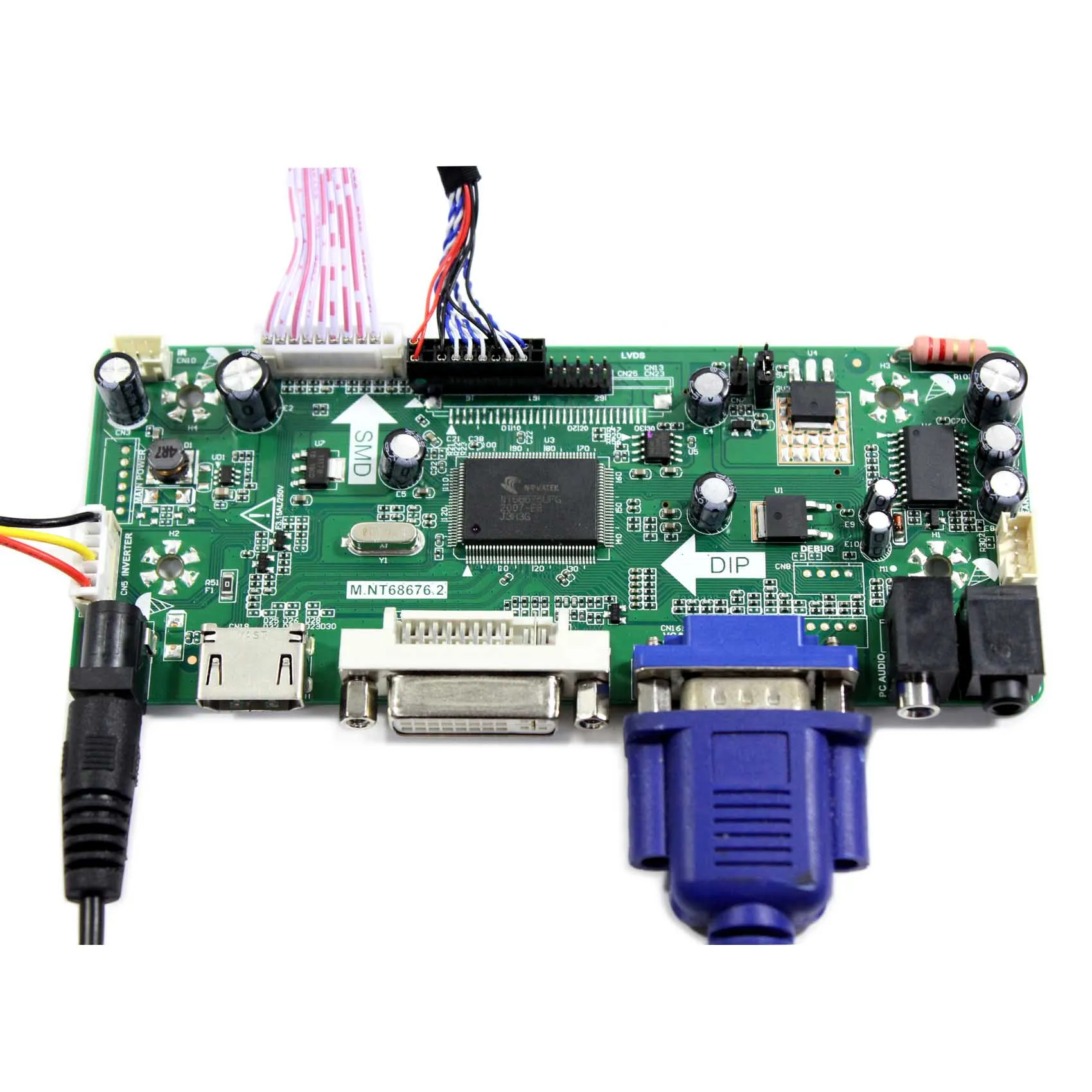 Плата контроллера ЖК-дисплея ввода VGA DVI HD MI для 8-дюймового ЖК-экрана PD080SL3 800X600