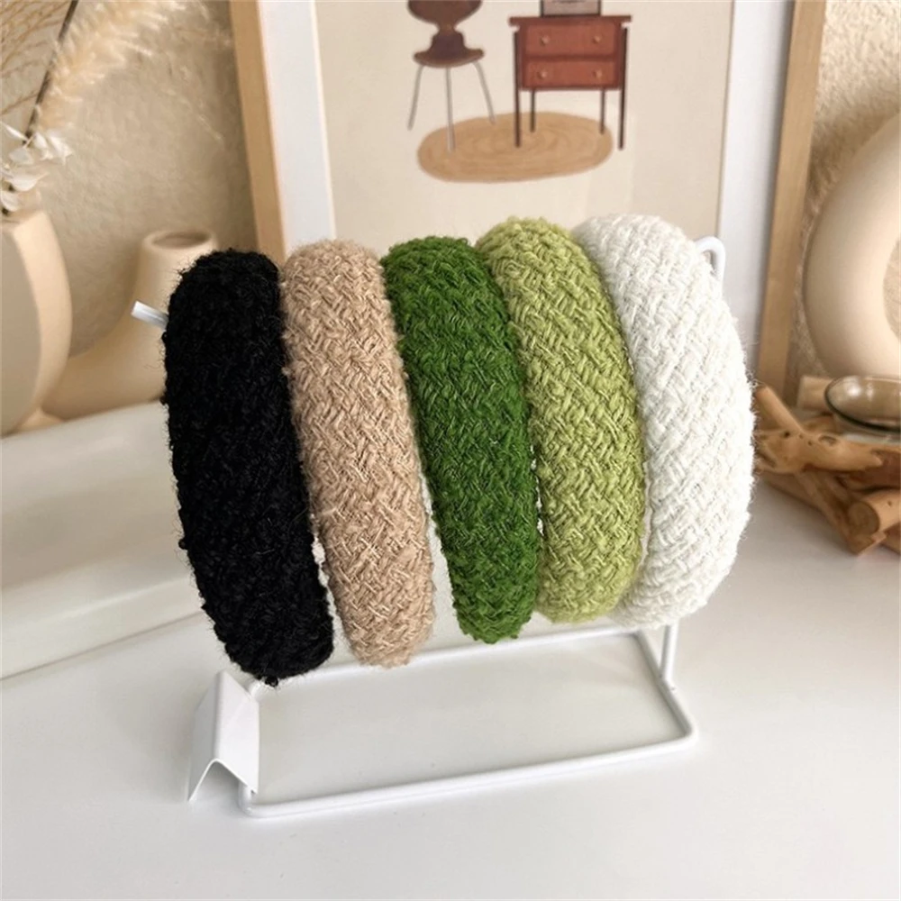 

Wide Braided Sponge Headbands Women Outdoor Yoga Hairbands Bangs Makeup Fragmented Hair Headwear Hair Accessories For Girls