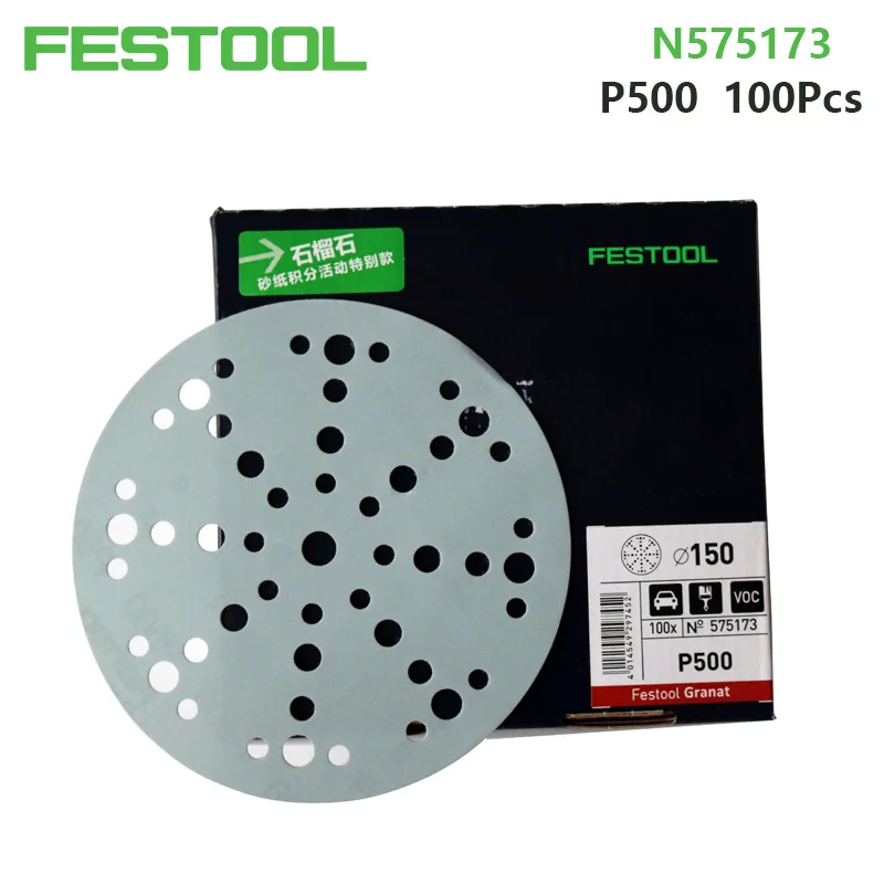 Шлифовальные диски FESTOOL абразивный лист гранат диаметр 6 дюймов (150 мм) P60 P80 P120 P180