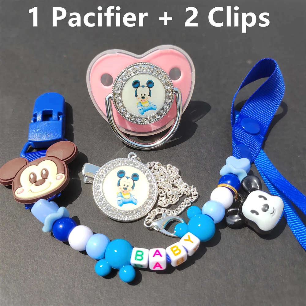 

Mickey mouse pacifiers deluxe pacifiers and pacifier clips BPA free silicone baby pacifiers for babies free shipping chupetes