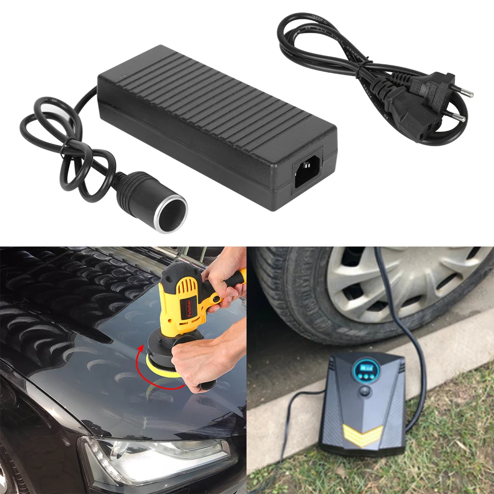 

Cigarette Lighter Converter Supply Lighter 110V/ 220V to 12V 15A Power Adapter AC/DC Convert EU US UK Plug
