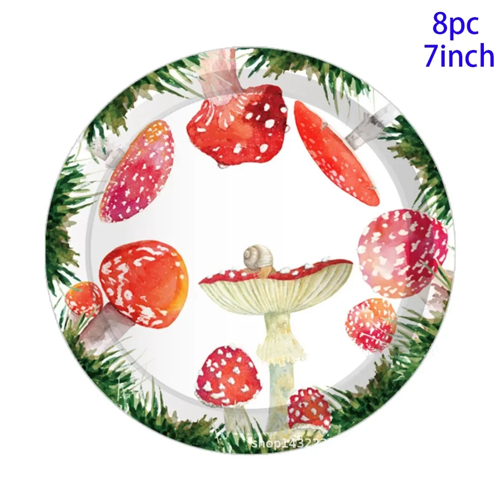 

Одноразовый набор посуды Gooparty "Грибы" на 8 человек