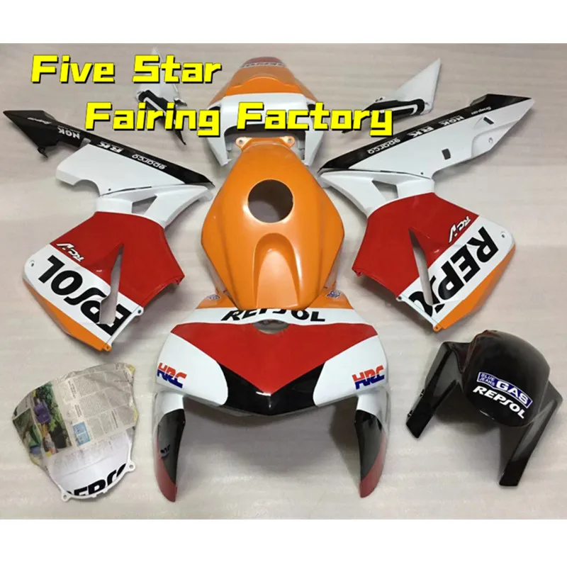 

Motorcycle Fairing Kit For Honda CBR 600 RR 2005 2006 Bodywork CBR600RR 05 06 Injection 600RR Red Orange White Repsol Top Track