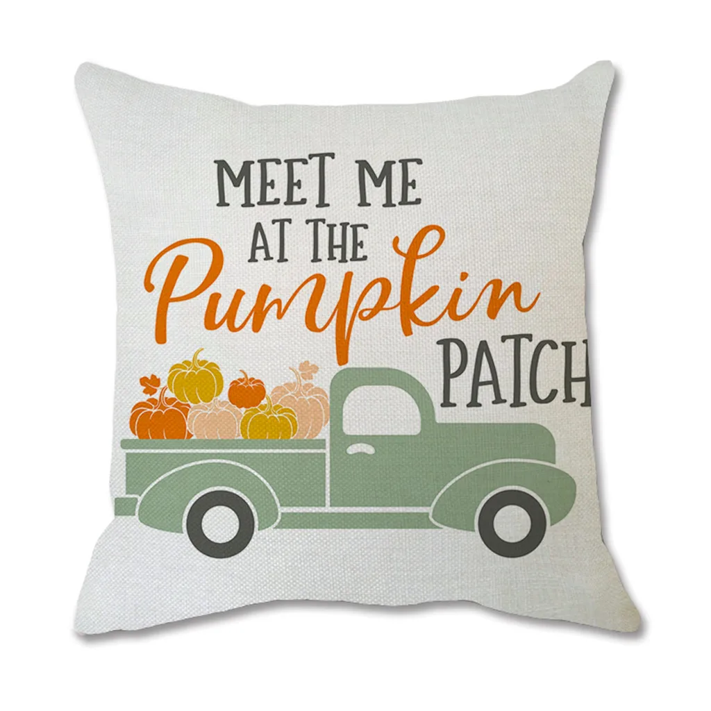 

Halloween Decorative Throw Covers Natural Linen case for Sofa Home Decor Soft Scenic Pillow Covers Decorative Capa De Almofada