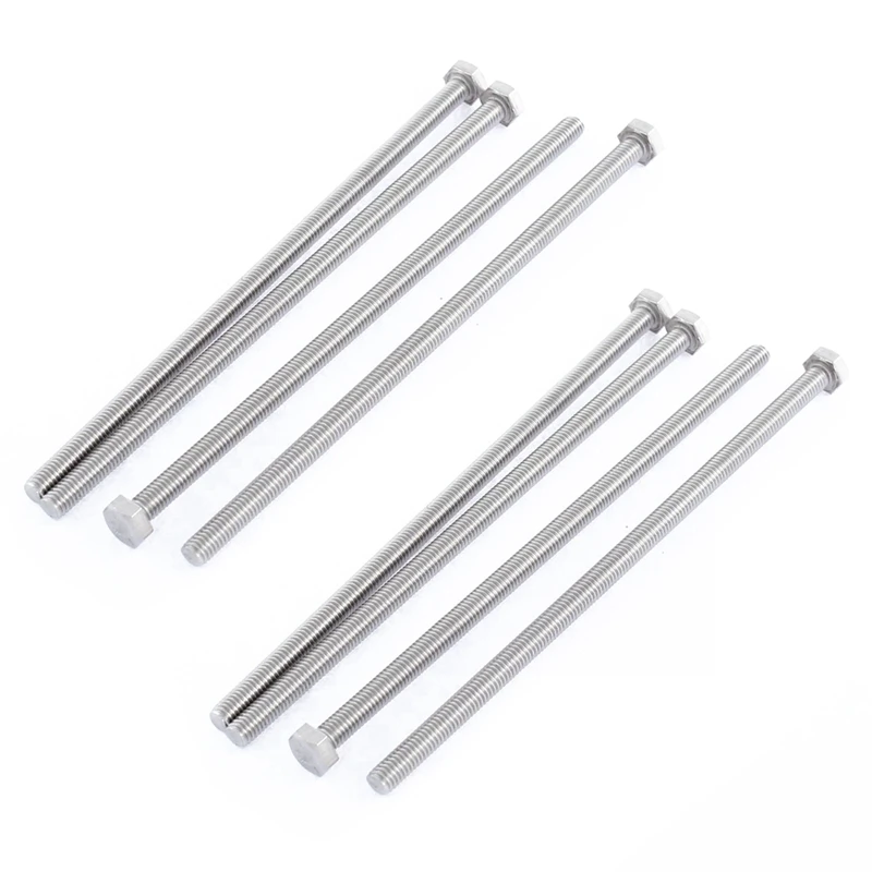 

M6 X 150Mm Fully Threaded Stainless Steel Hex Head Screw Bolt 8 Pcs