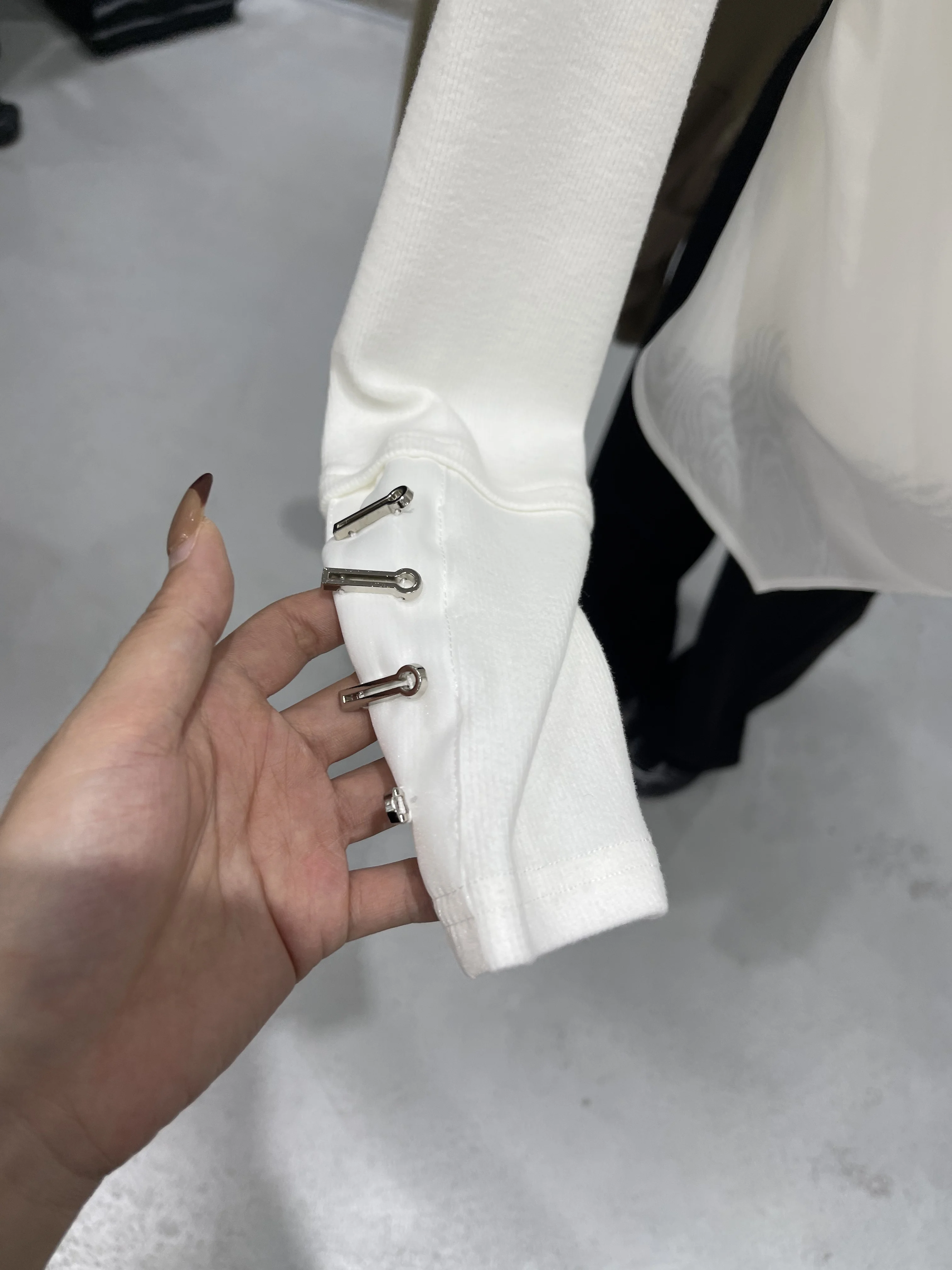 Новинка Осень-зима 2023 модная сетчатая рубашка Ozhouzhan в западном стиле с длинными