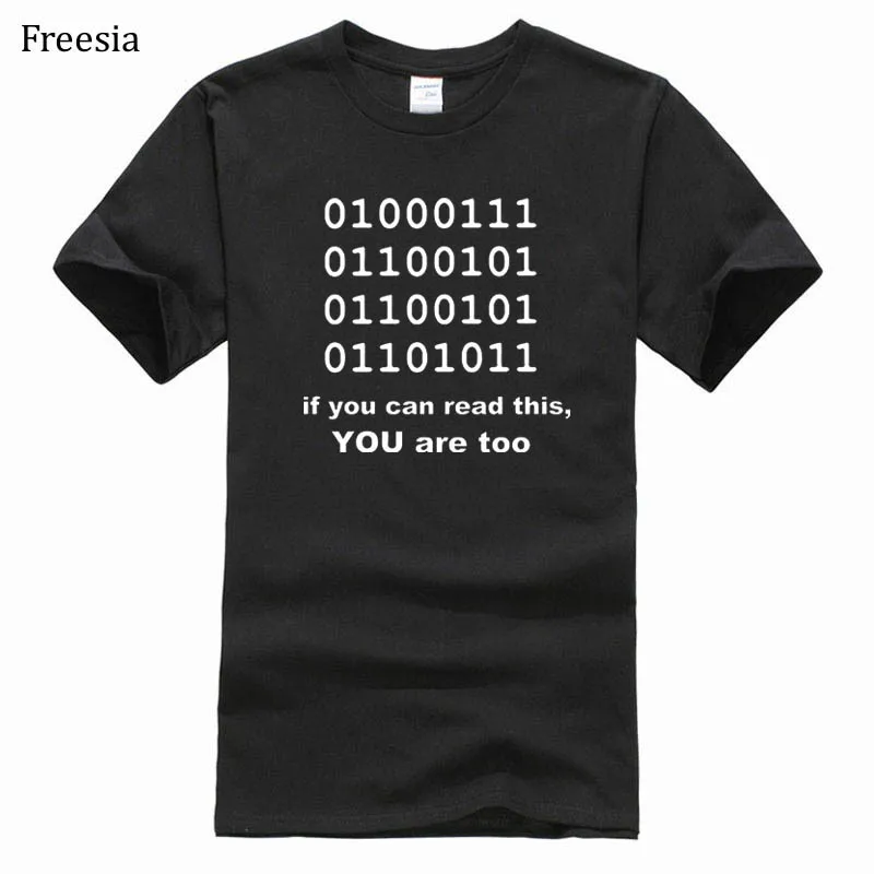 Men's high quality 100% cotton cool programmer men T shirt funny 010101 men T shirt o-neck code men t-shirt tee shirts