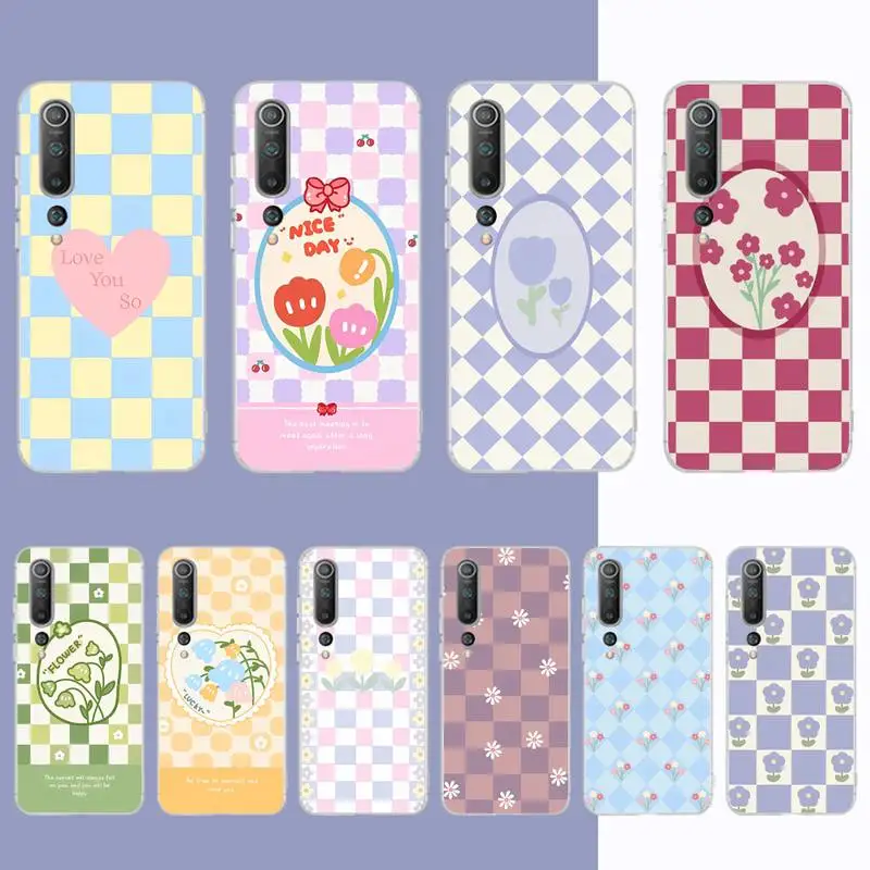 

MaiYaCa Colorful Grid Lattice Phone Case for Samsung S21 A10 for Redmi Note 7 9 for Huawei P30Pro Honor 8X 10i cover