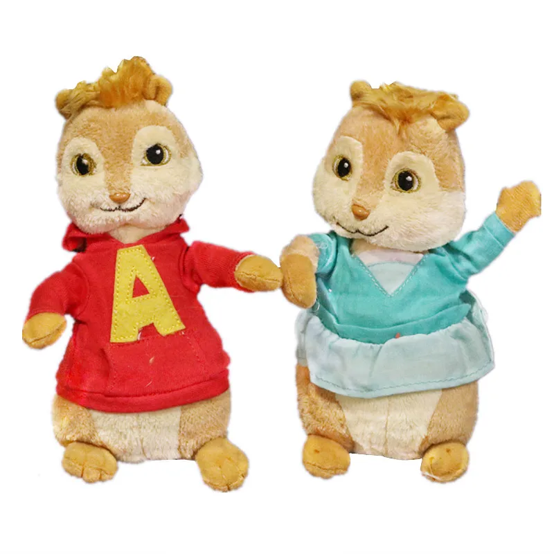 

Alvin and the Chipmunks Plush Toy Alvin Theodore Soft Stuffed Animals Cute Anime Plushie Kids Toys for Girls Boys Children