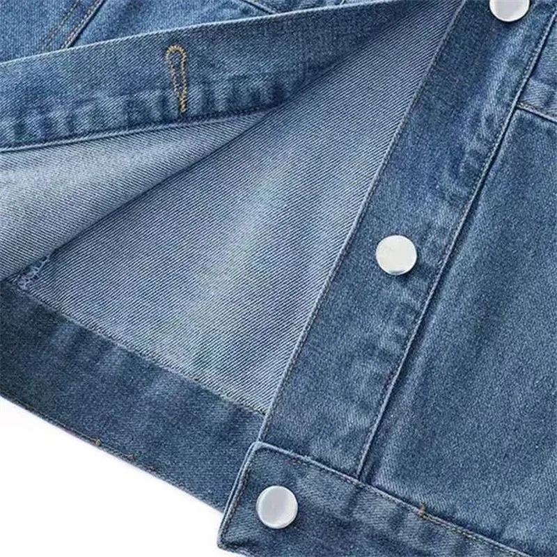 Винтажный джинсовый жилет с большими карманами Женская весенне-осенняя новая
