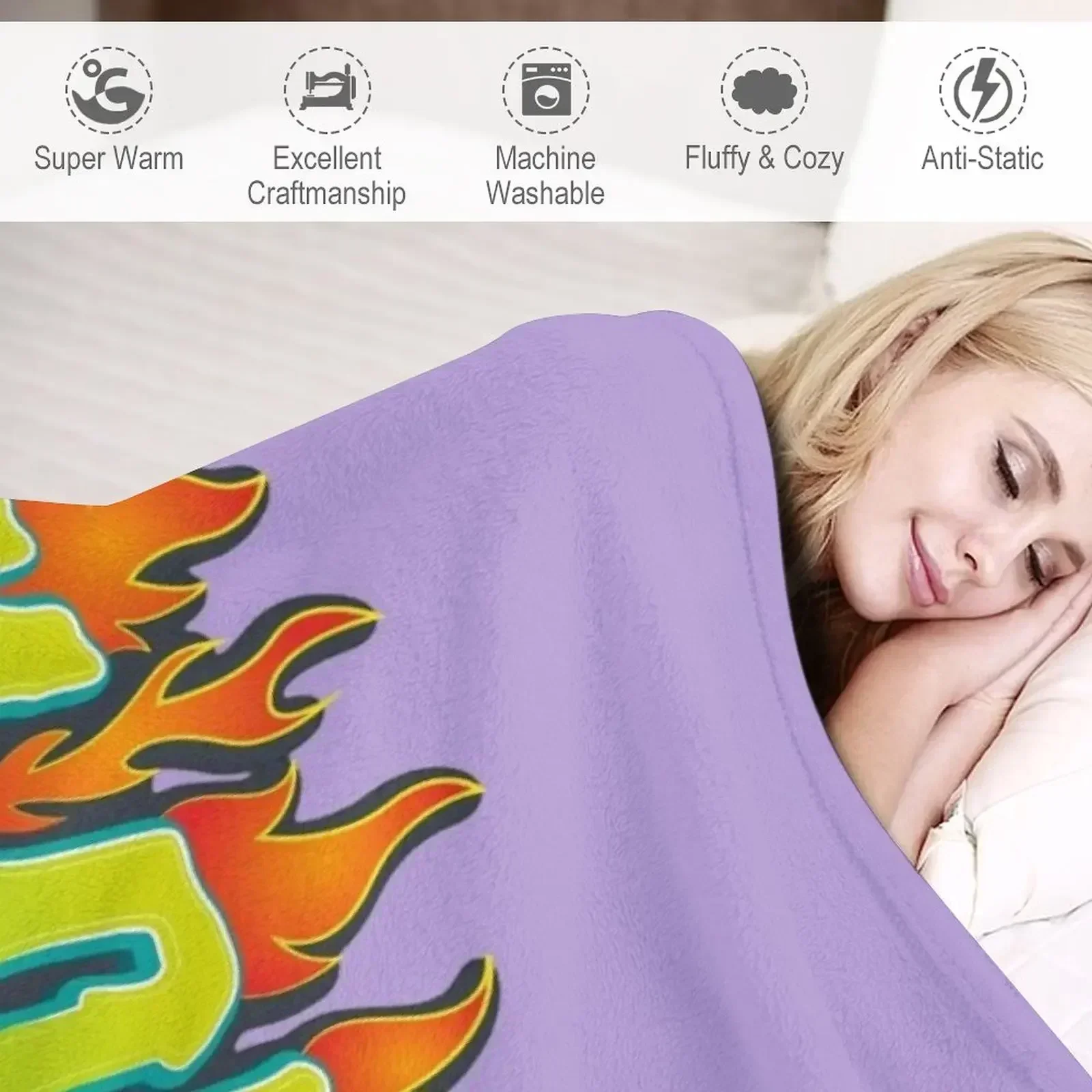 TGFbro - детское одеяло (фиолетовое пламя) рождественские подарки роскошные тяжелые