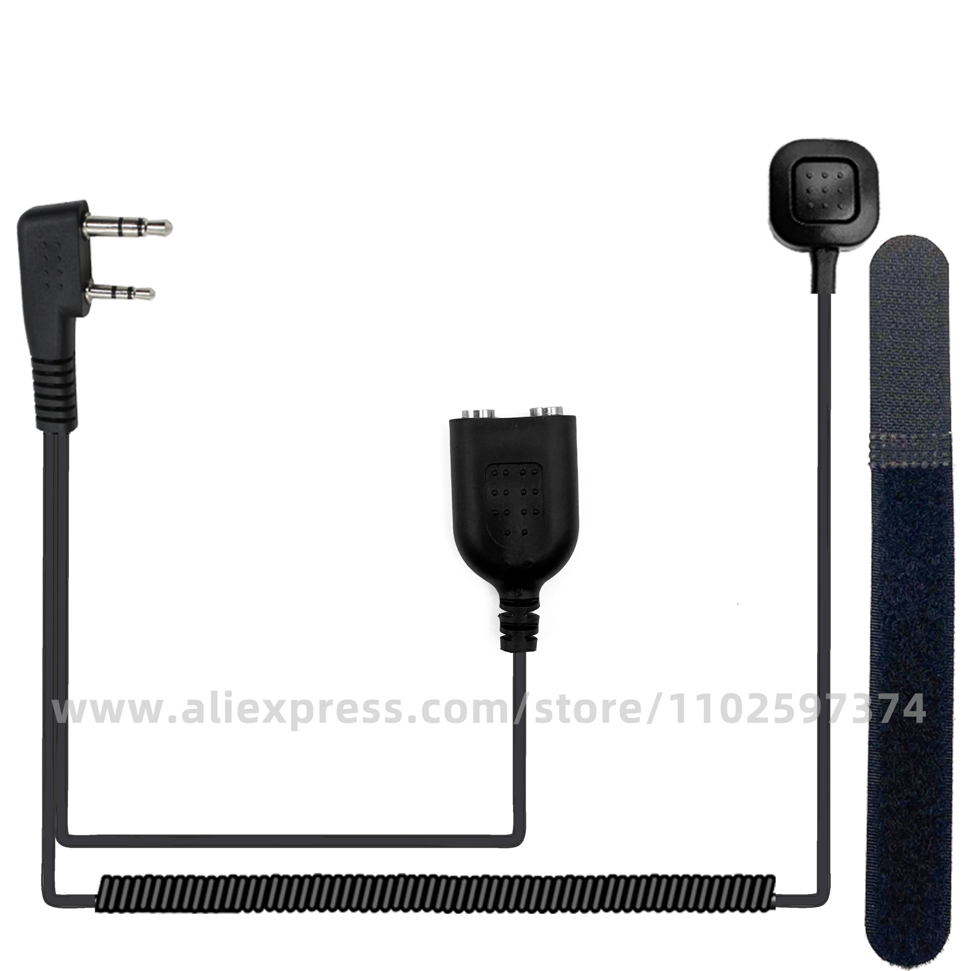 Baofeng-2Pin с адаптером PTT на 2-контактный гнездовой адаптер совместимый Baofeng UV-5R UV-S9 Plus