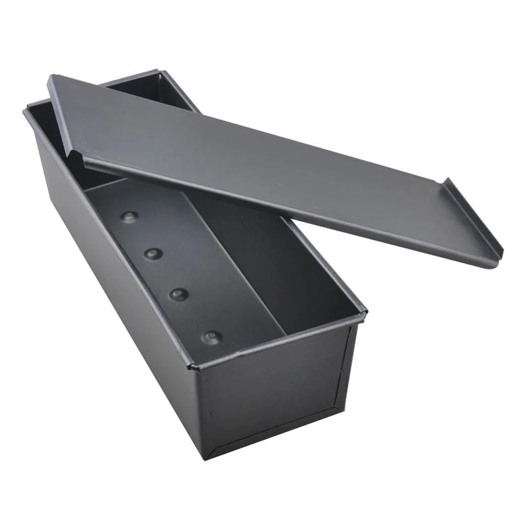 

1 шт., Черная Форма для хлеба, прямоугольная коробка для тостов с крышкой, форма для тостов для дома (1000 г)