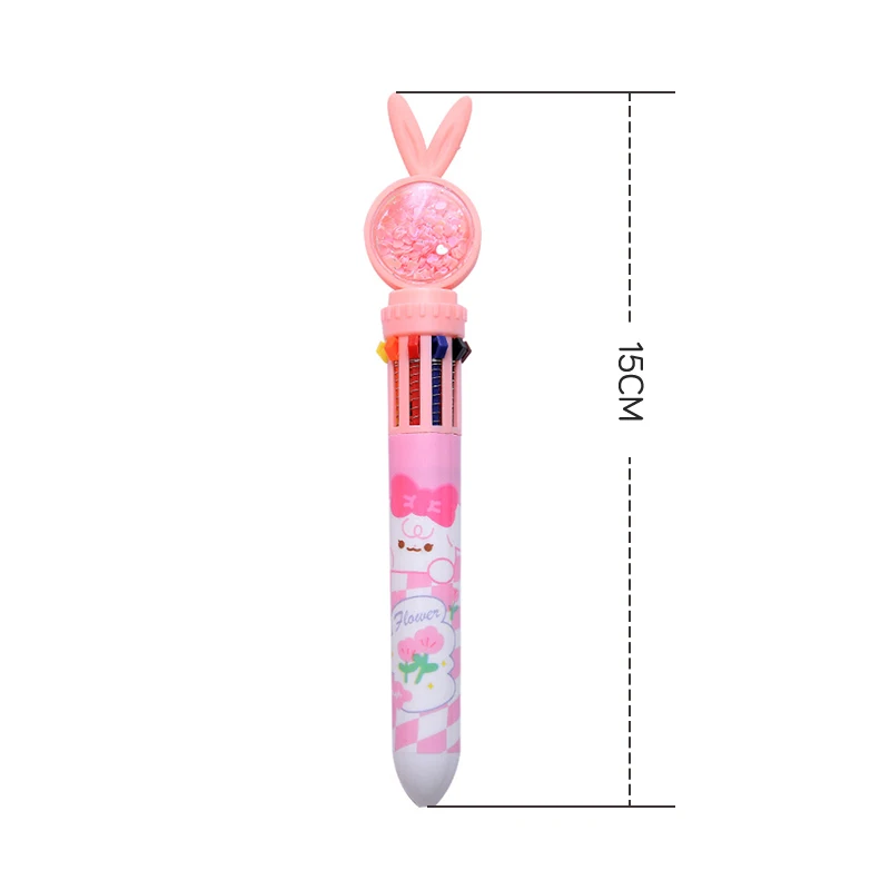 Милый розовый кролик, 10 цветов, фоторучка, школьные и офисные принадлежности, подарок, канцелярские принадлежности
