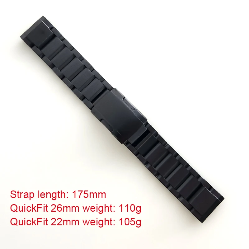 QuickFit 22 26mm Stainless Steel Band For Garmin Fenix 7X 6X 5X 7 6/Epix Gen 2 MARQ FR 955 Descent/TACTIX Metal Strap Bracelet