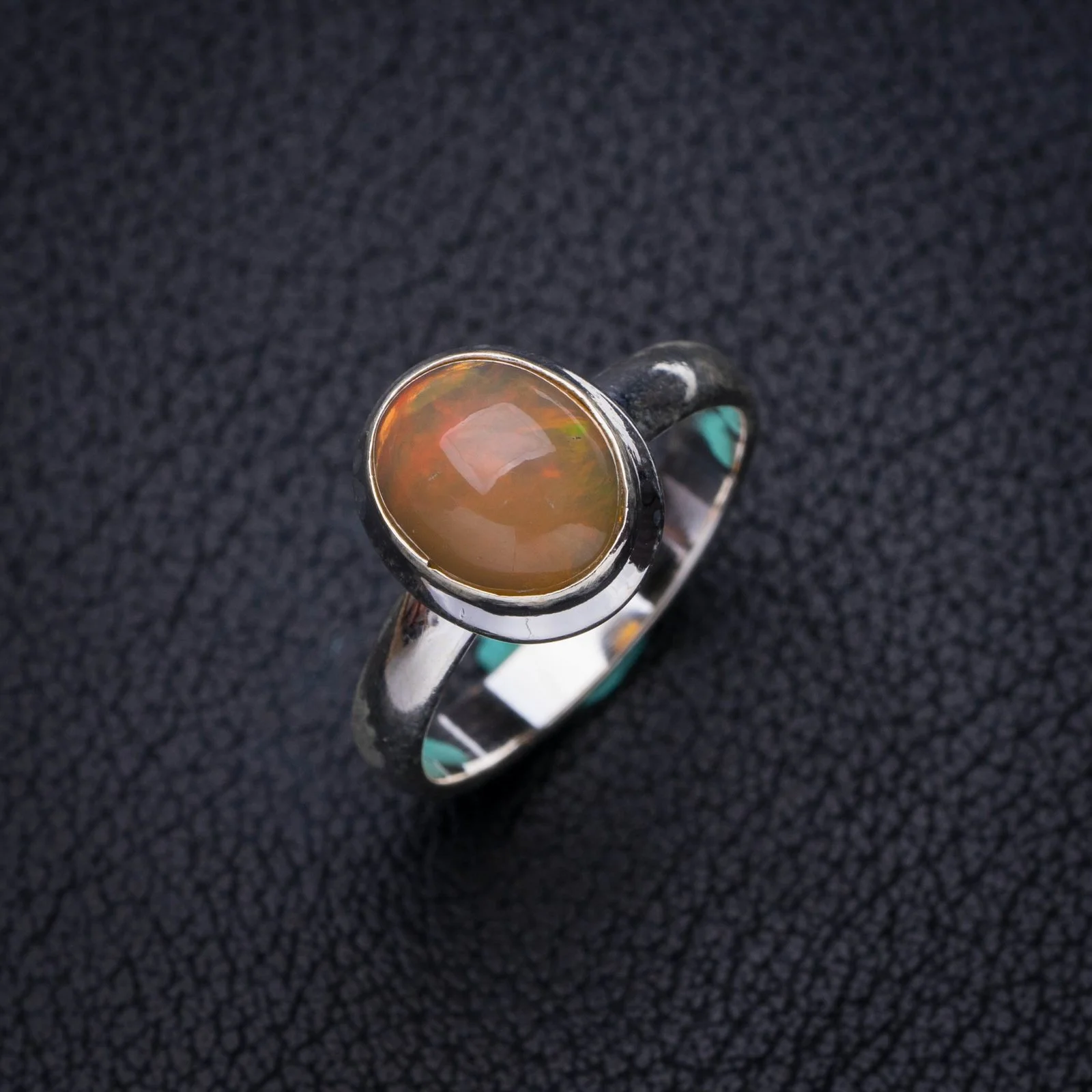 StarGems Natural Opal Handmade 925 Sterling Silver Ring 7.25 E8813