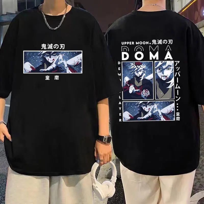 

Japan Anime Demon Slayer T-shirt Manga Kimetsu No Yaiba Douma Print Graphic T Shirts Men Women High Quality Crewneck Tshirt Tops