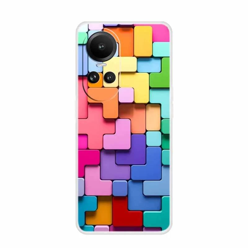 Для Oppo Reno 10 5G чехол CPH2531 прозрачный мраморный силиконовый мягкий из ТПУ для Reno10 Pro