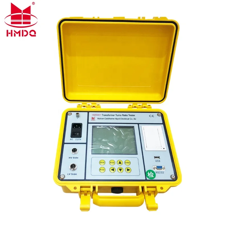 

HM5001 измеритель оборотов трансформатора TTR испытательное оборудование 3-фазный трансформатор тестер соотношения оборотов