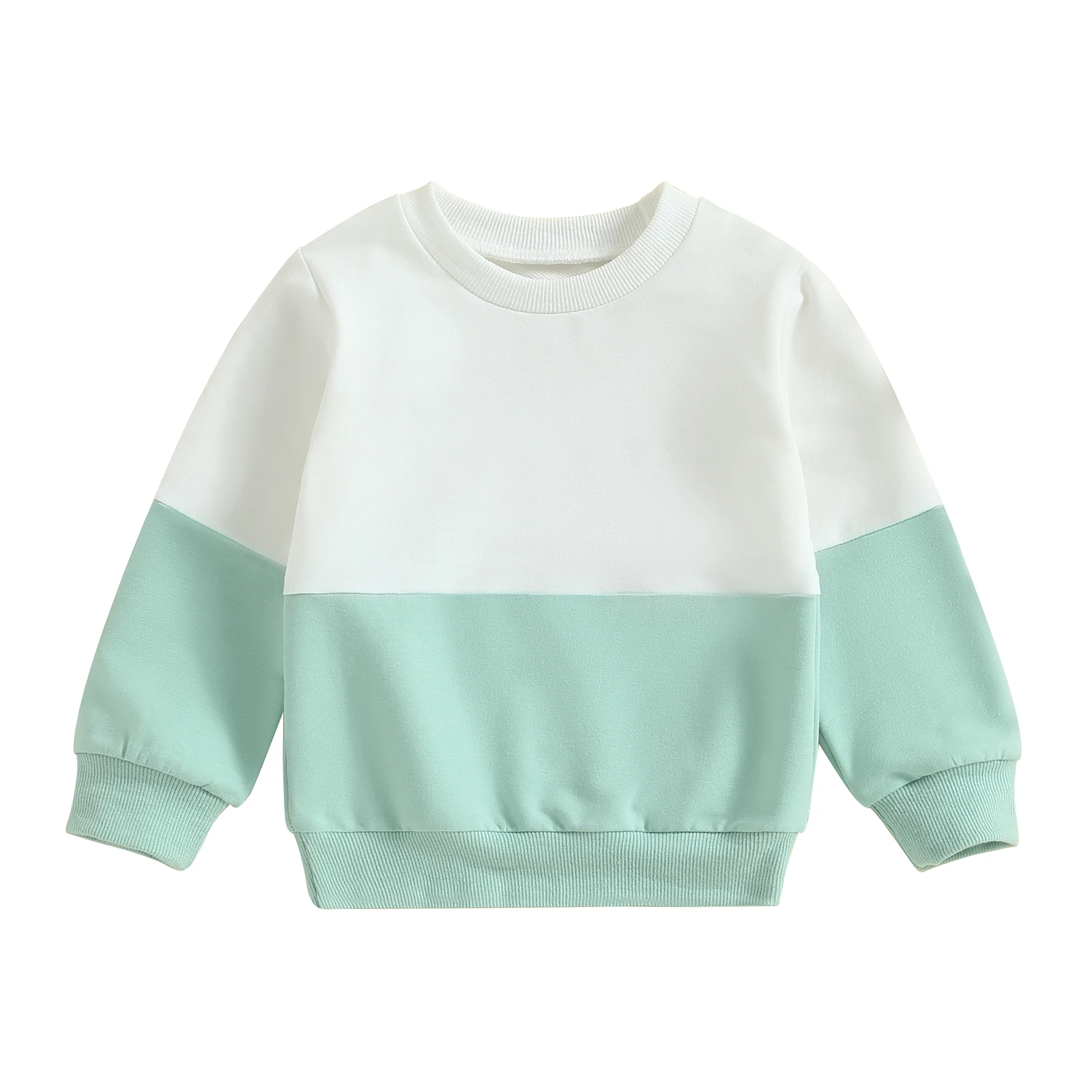 

Свитшот BeQeuewll для маленьких мальчиков на осень и весну, пуловеры контрастных цветов с круглым вырезом и длинным рукавом, Осенние Топы для малышей, милая одежда