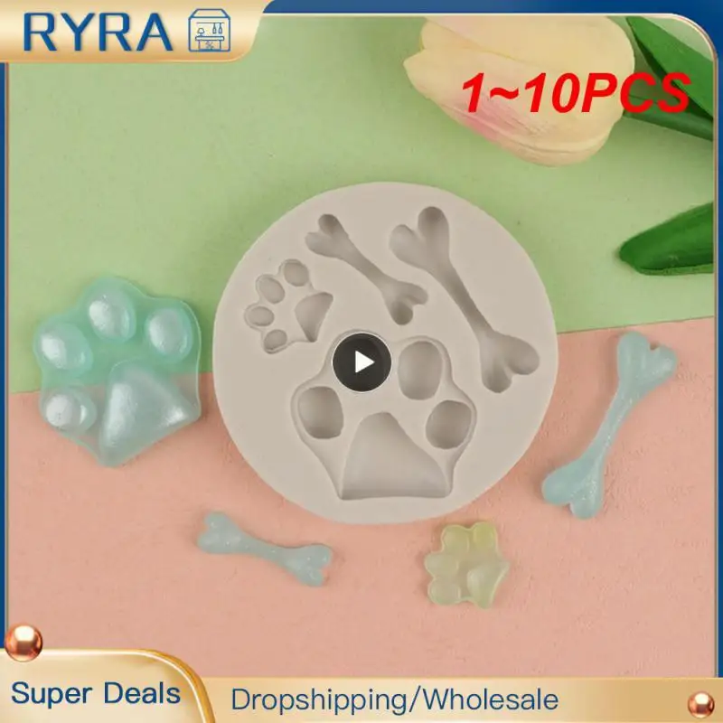 1 ~ 10 шт. формы для выпечки костяная собачья лапа силиконовая форма инструменты
